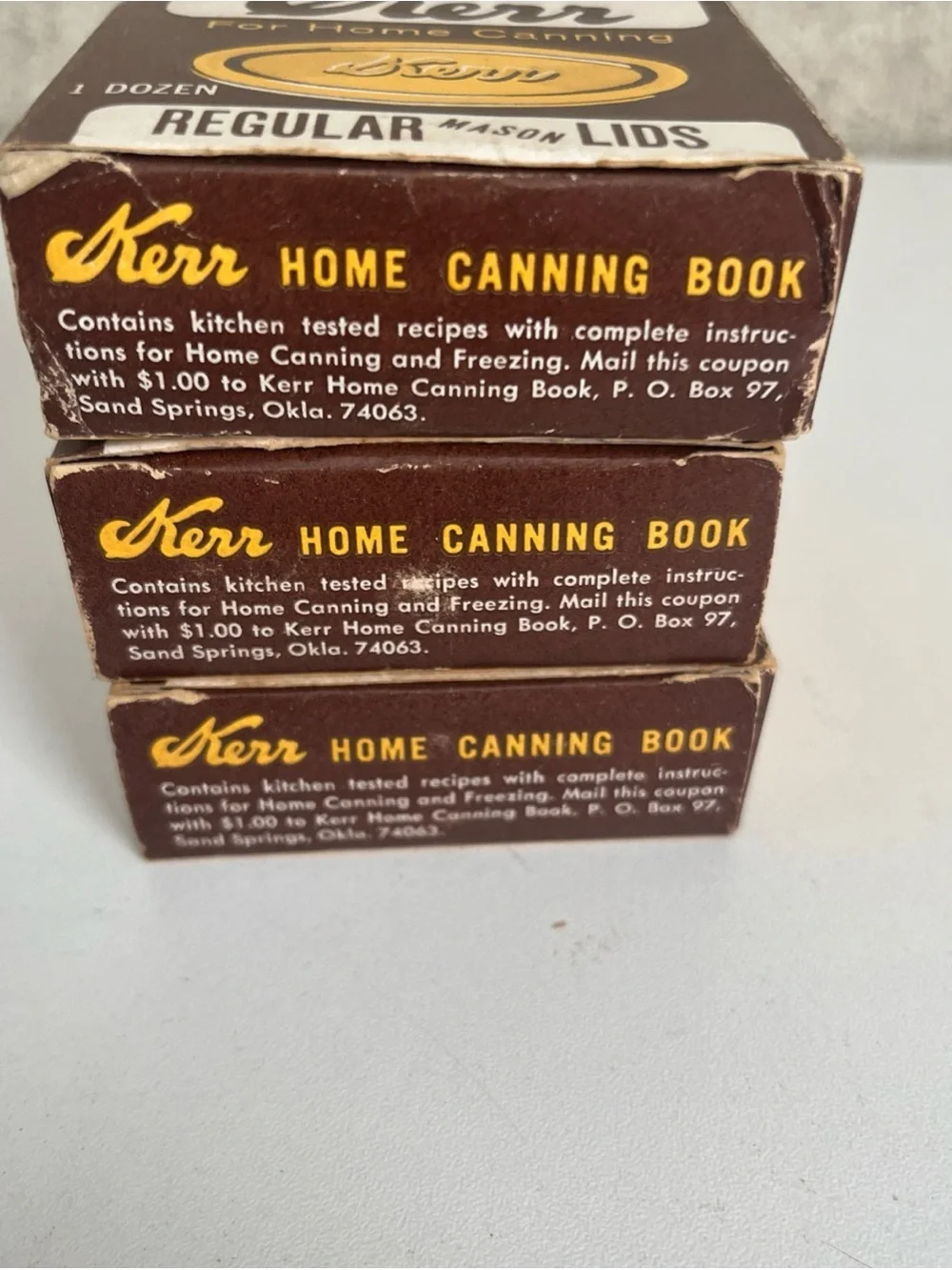 Vintage Kerr Bundle Regular Mouth Canning Lids Mason Jar Lids 3 Packs Of 12 Lids